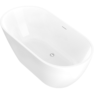 Anzzi Mone 59 in. Acrylic Glossy Flatbottom Bathtub in White, 191042080409, FT-AZ903-59