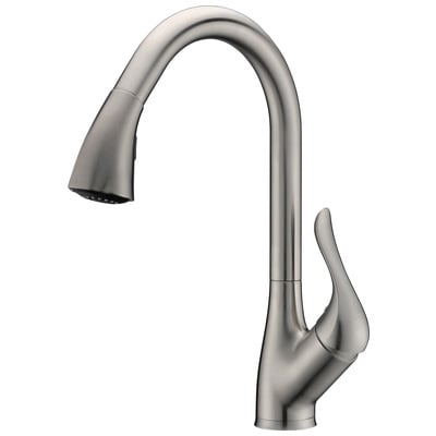 Anzzi Accent Series Single-Handle Pull-Down Sprayer Kitchen Faucet in Brushed Nickel KF-AZ031BN