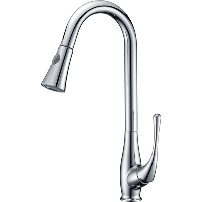 Anzzi Singer Series Single-Handle Pull-Down Sprayer Kitchen Faucet in Polished Chrome, 848308072301, KF-AZ041