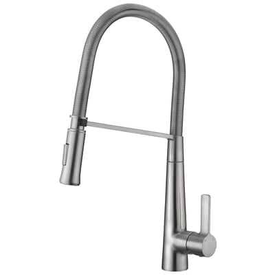 Anzzi Apollo Single Handle Pull-Down Sprayer Kitchen Faucet in Brushed Nickel KF-AZ188BN