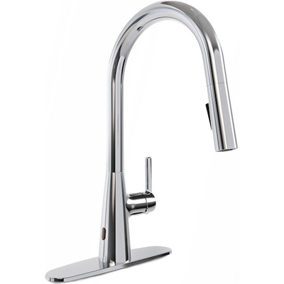 Anzzi Modern 16 in. 1-Handle Touchless Pull-Down Kitchen Faucet in Polished Chrome with Motion Sensor and Dual Spray Modes, 191042081833, KF-AZ701CH