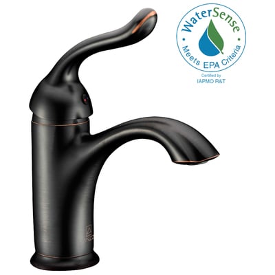 Anzzi Arc Series Single Hole Single-Handle Low-Arc Bathroom Faucet in Oil Rubbed Bronze L-AZ009ORB