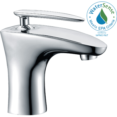Anzzi Tone Series Single Hole Single-Handle Low-Arc Bathroom Faucet in Polished Chrome, 848308071335, L-AZ021