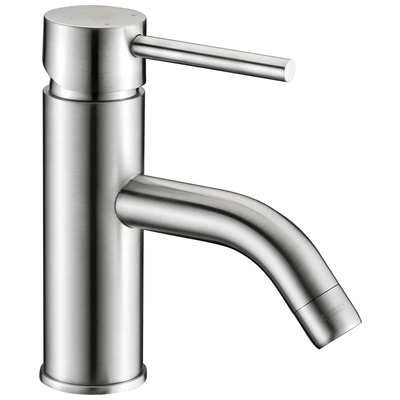 Anzzi Bravo Series Single Hole Single-Handle Low-Arc Bathroom Faucet in Brushed Nickel L-AZ030BN