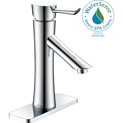Anzzi Saga Series Single Hole Single-Handle Low-Arc Bathroom Faucet in Polished Chrome, 848308072202, L-AZ035