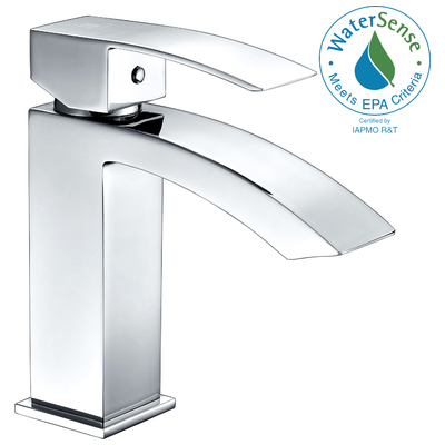 Anzzi Revere Series Single Hole Single-Handle Low-Arc Bathroom Faucet in Polished Chrome L-AZ037