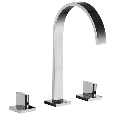 Anzzi Sabre 8 in. Widespread 2-Handle High-Arc Bathroom Faucet in Polished Chrome L-AZ183CH