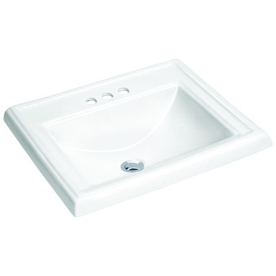 Anzzi Dawn Series Ceramic Drop In Sink Basin in White LS-AZ099