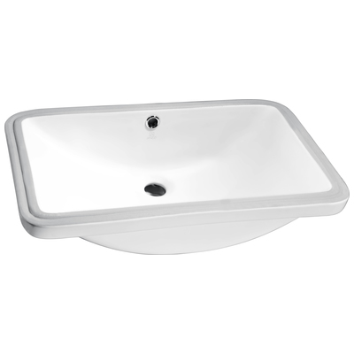 Anzzi Lanmia Series 24 in. Ceramic Undermount Sink Basin in White LS-AZ105