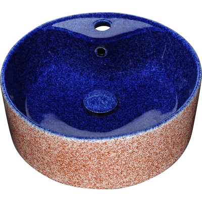 Anzzi Regal Crown Series Ceramic Vessel Sink in Royal Blue Finish, 191042001367, LS-AZ228