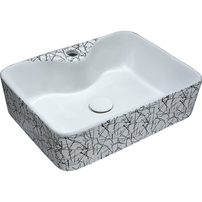 Anzzi Belgian Stitch Series Ceramic Vessel Sink in Grey, 191042001824, LS-AZ268