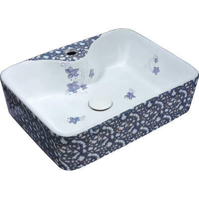 Anzzi Cotta Series Ceramic Vessel Sink in Blue, 191042001879, LS-AZ273