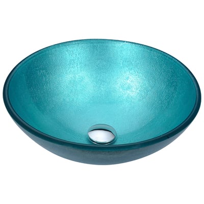 Anzzi Gardena Series Deco-Glass Vessel Sink in Coral Blue LS-AZ8221