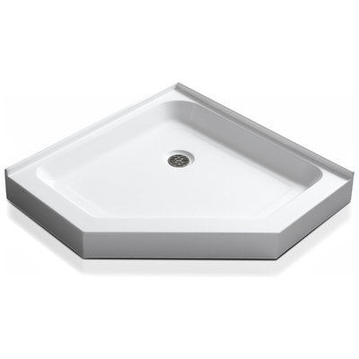 Anzzi ANZZI 36 in. x 36 in. Neo-Angle Double Threshold Shower Base in White SB-AZ01NO-R