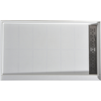 Anzzi Alexander 60 in. L x 30 in. W Alcove Shower Pan Base with Right Drain in Glossy White Marine Acrylic, 191042080652, SB-AZ302R