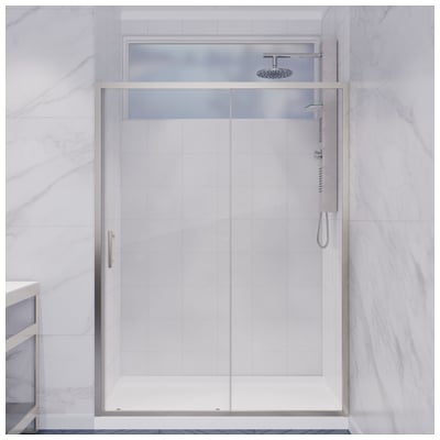 Anzzi Shower and Tub Doors-Shower Enclosures, Shower, Brushed, Shower Door, , Nickel, Aluminum, SHOWER - Shower Doors - Sliding, 191042071155, SD-AZ052-01BN-R,40-49 in
