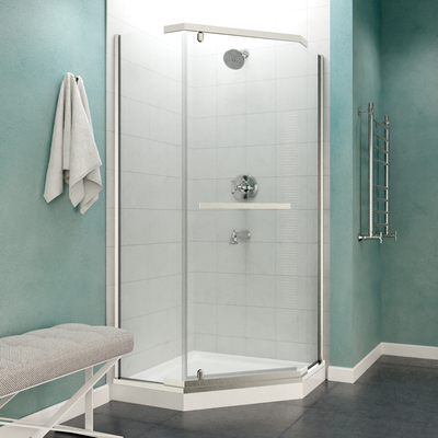 Anzzi Castle Series 49 in. x 72 in. Semi-Frameless Shower Door with TSUNAMI GUARD in Brushed Nickel, 191042049673, SD-AZ056-01BN