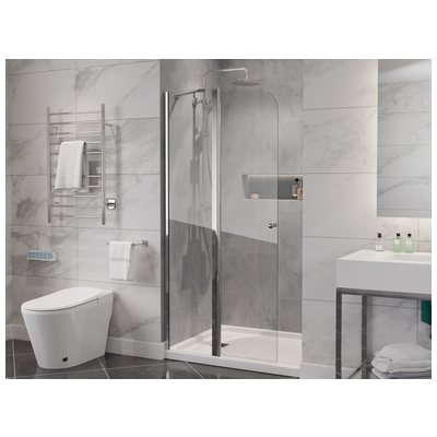 Anzzi Shower and Tub Doors-Shower Enclosures, Shower, Chrome,Steel, Shower Door, , Pivot, Chrome, Steel, SHOWER - Shower Doors - Hinged, 191042074088, SD-AZ14-01CH,30-39 in