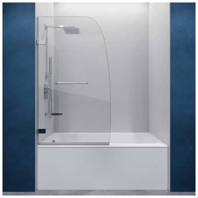 Anzzi Shower and Tub Doors-Shower Enclosures, Hinged,Shower, Chrome,Steel, Tub Door, , Hinged, Chrome, Glass, SHOWER - Tubs Doors - Hinged, 191042070929, SD-AZ8074-01CHR,30-39 in
