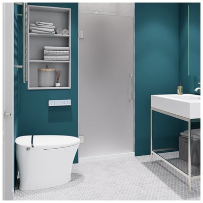 Anzzi Shower and Tub Doors-Shower Enclosures, Hinged,Shower, Brushed,Steel, Shower Door, , Hinged, Nickel, Steel, SHOWER - Shower Doors - Hinged, 191042062238, SD-AZ8075-01BNF,20-29 in
