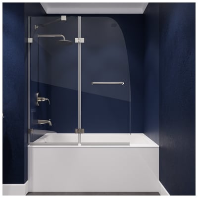 Anzzi Shower and Tub Doors-Shower Enclosures, Hinged,Shower, Brushed,Steel, Tub Door, , Hinged, Nickel, Glass, SHOWER - Tubs Doors - Hinged, 191042048188, SD-AZ8076-01BN,40-49 in