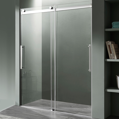 Anzzi Stellar Series 48 in. x 76 in. Frameless Sliding Shower Door with Handle in Chrome, 191042055124, SD-FRLS05901CH