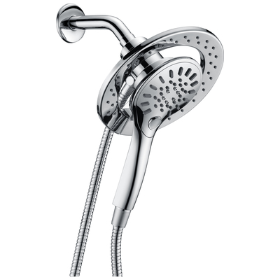 Anzzi Valkyrie Retro-Fit 3-Spray Patterns with 7.48 in. Wall Mounted Dual Shower Heads with Magnetic Divert in Polished Chrome SH-AZ067CH