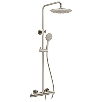 Anzzi Heavy Rainfall Stainless Steel Shower Bar with Hand Sprayer in Brushed Nickel SH-AZ101BN