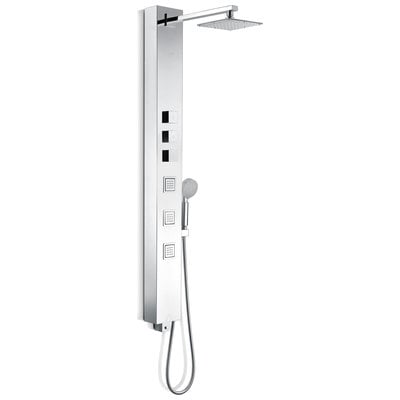 Anzzi Lann 53 in. 3-Jetted Full Body Shower Panel with Heavy Rain Showerhead and Spray Wand in Chrome SP-AZ015