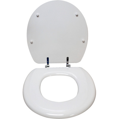 Anzzi XL COMFORT Round Closed Toilet Seat in White, 191042052369, T1-AZ301WH