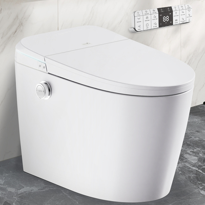 Anzzi ENVO Dia Series 1.28 GPF 1-piece Auto Open Smart Bidet Toilet in White with Dual Flush, Heated Seat, and Foot Sensor, 191042082779, TL-AZ19TWH
