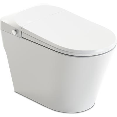 Anzzi ENVO Echo Elongated 1.28 GPF Smart Bidet Toilet in White with Auto Open, Auto Close, Auto Flush, and Heated Seat, 191042058576, TL-STFF950WH