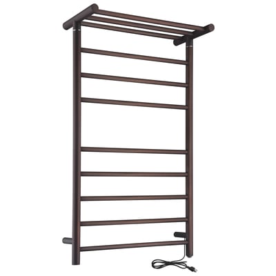 Anzzi Eve 8-Bar Stainless Steel Wall Mounted Towel Warmer in Oil Rubbed Bronze TW-AZ012ORB