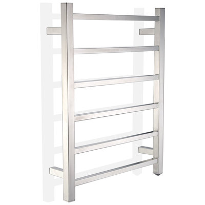 Anzzi Charles Series 6-Bar Stainless Steel Wall Mounted Electric Towel Warmer Rack in Brushed Nickel TW-AZ014BN
