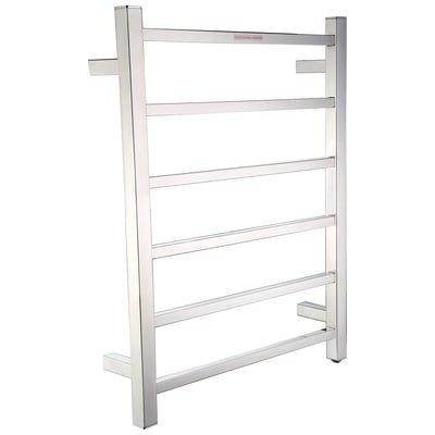 Anzzi Charles Series 6-Bar Stainless Steel Wall Mounted Electric Towel Warmer Rack in Polished Chrome TW-AZ014CH