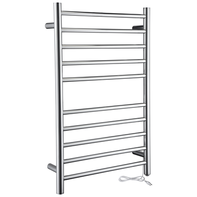 Anzzi Bali Series 10-Bar Stainless Steel Wall Mounted Towel Warmer in Polished Chrome TW-AZ075CH