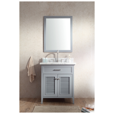 Ariel Kensington 31" Single Sink Bathroom Vanity Set In Grey