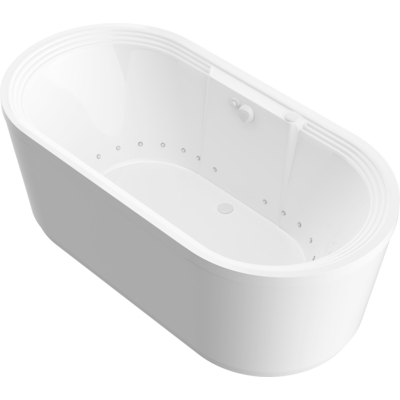 Meditub Atlantis Whirlpools Royale 34 x 67 Oval Freestanding Air Jetted Bathtub, 848308008386, 3467RA