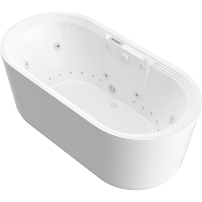 Meditub Atlantis Whirlpools Royale  Deluxe Series 33 x 67.375in. Air and Whirlpool Jetted Bathtub in White, 191042063921, 3467RDX