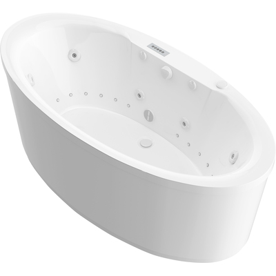 Meditub Atlantis Whirlpools Suisse  Deluxe Series 33.5 x 67.125in. Air and Whirlpool Jetted Bathtub in White, 191042063938, 3468SDX