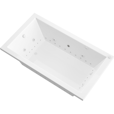 Atlantis Whirlpools Venetian  Deluxe Series 35.5 x 59.375in. Air and Whirlpool Jetted Bathtub in White, 191042064027, 3660VNDRX