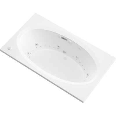 Atlantis Whirlpools Vogue  Deluxe Series 41.625 x 70.75in. Air and Whirlpool Jetted Bathtub in White, 191042064300, 4272VCDLX