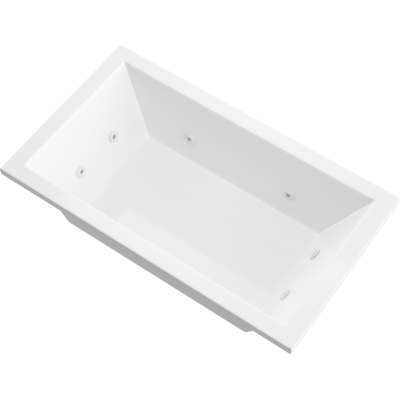 Atlantis Whirlpools Venetian 42 x 72 Rectangular Whirlpool Jetted Bathtub, 191042064782, 4272VNCWL