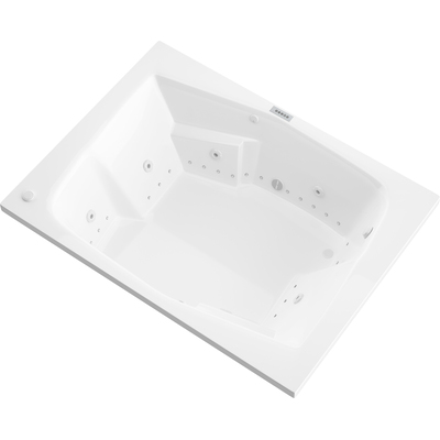 Atlantis Whirlpools Caresse  Deluxe Series 54 x 72.125in. Air and Whirlpool Jetted Bathtub in White, 191042064539, 5472CDRX
