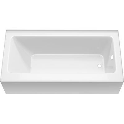 Atlantis Saba 60 in. Right Drain Soaking Bathtub Front Skirted Bathtub in White, 191042077324, AZ3060SHR-16