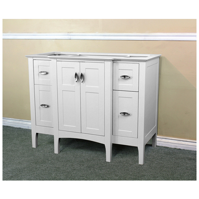Bellaterra Home 44 In Single Sink Solid Wood Bathroom Vanity White Cabinet Only 7614-WH