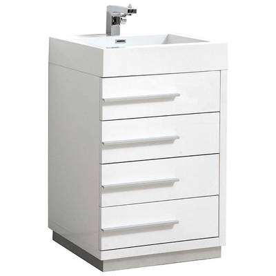 Blossom 30 Inch Bathroom Vanity with Acrylic Sink - White 005 30 01 A