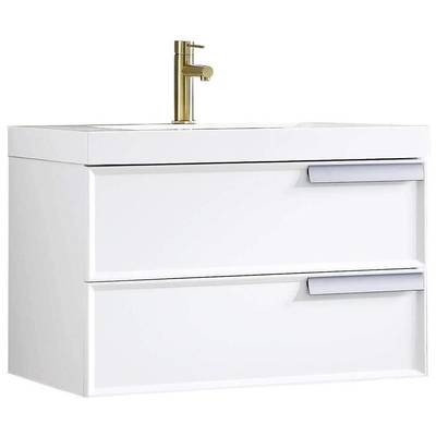 Blossom 30 Inch Bathroom Vanity with Acrylic Sink - White 020 30 01 A MT12