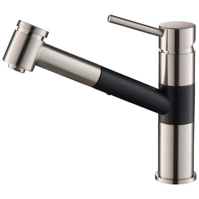 Blossom Single Handle Pull Down Kitchen Faucet  - Brush Nickel/black F0120704