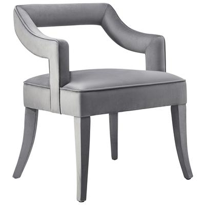 Contemporary Design Furniture Tiffany Grey Velvet Chair  CDF-A210